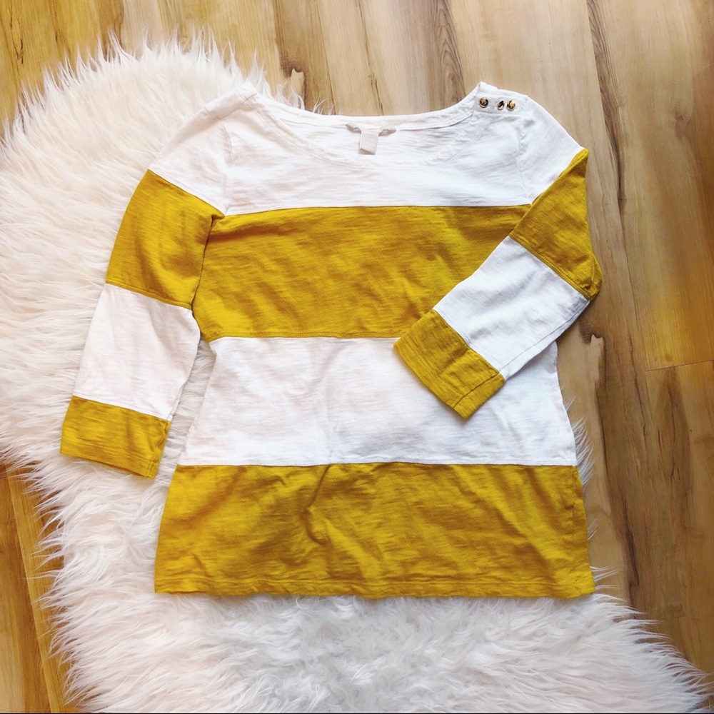 Banana Republic nautical colorblock stripe top